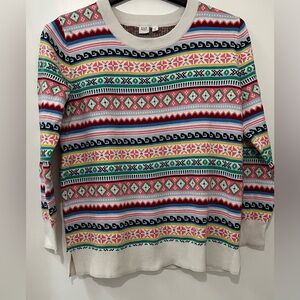 VGUC GAP Retro Style Colorful Patterned Women's Sweater - M